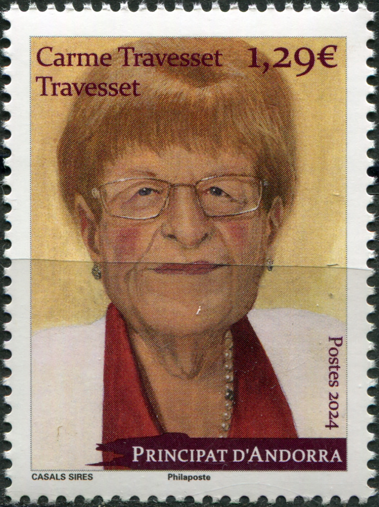 Андорра Французская 2024. Карме Травессе, педагог. MNH OG Почтовая марка