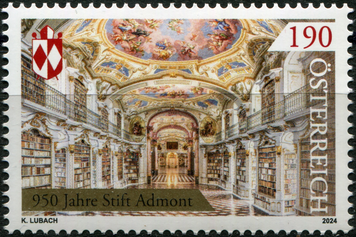 Австрия 2024. 950-летие аббатства Адмонт. MNH OG Почтовая марка