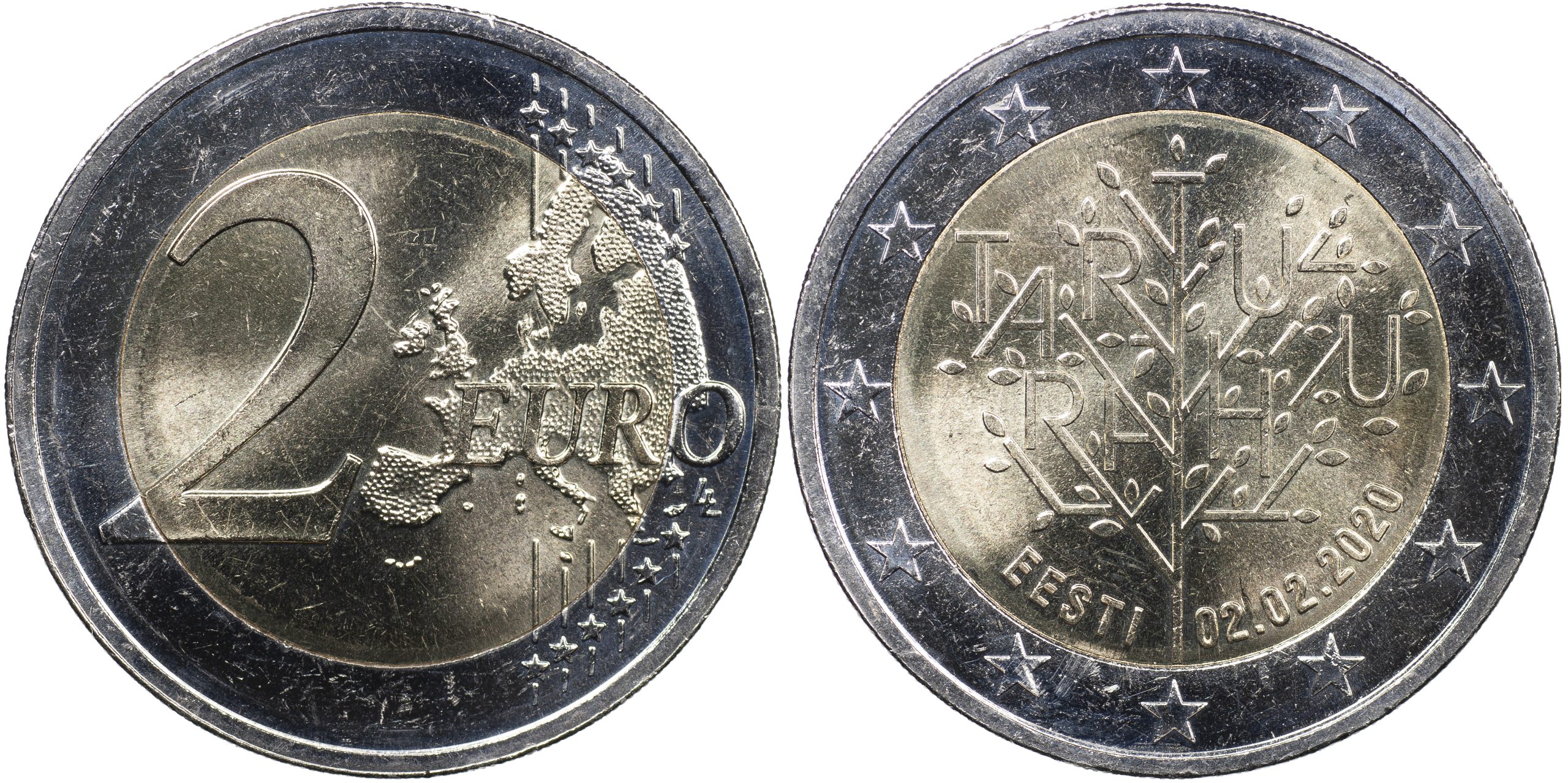 Эстония Монета 2 евро. 2020 (Unc. Биметалл) 100-летие Тартуского мирного договора