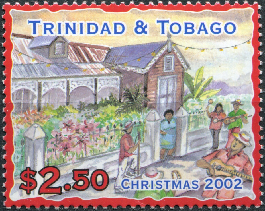 Тринидад и Тобаго 2002. Рождество. Музыканты, путешествующие от дома к дому. MNH OG Почтовая марка