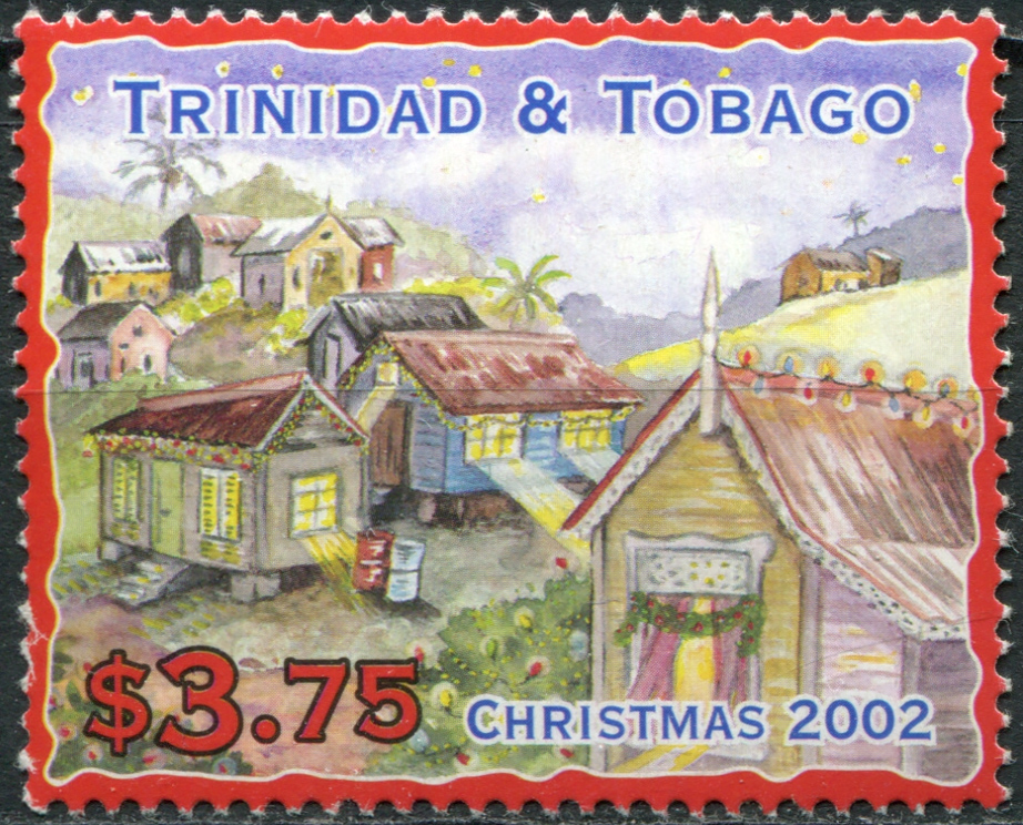 Тринидад и Тобаго 2002. Рождество. Рождественская деревня.. MNH OG Почтовая марка