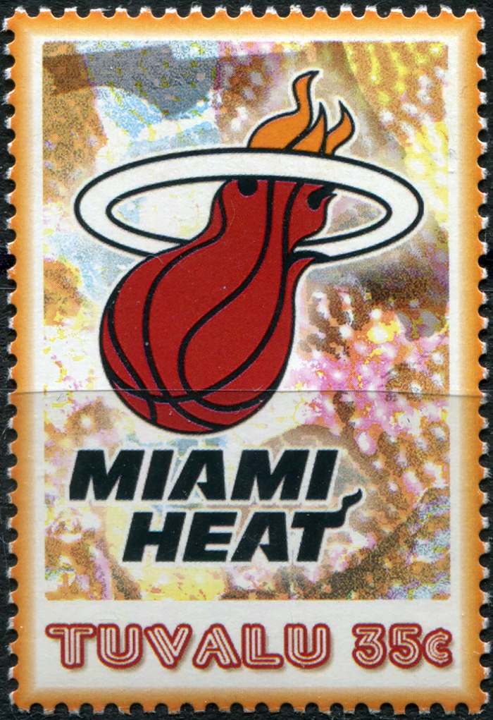 Тувалу 2006. Клуб "Miami Heat" . MNH OG Почтовая марка