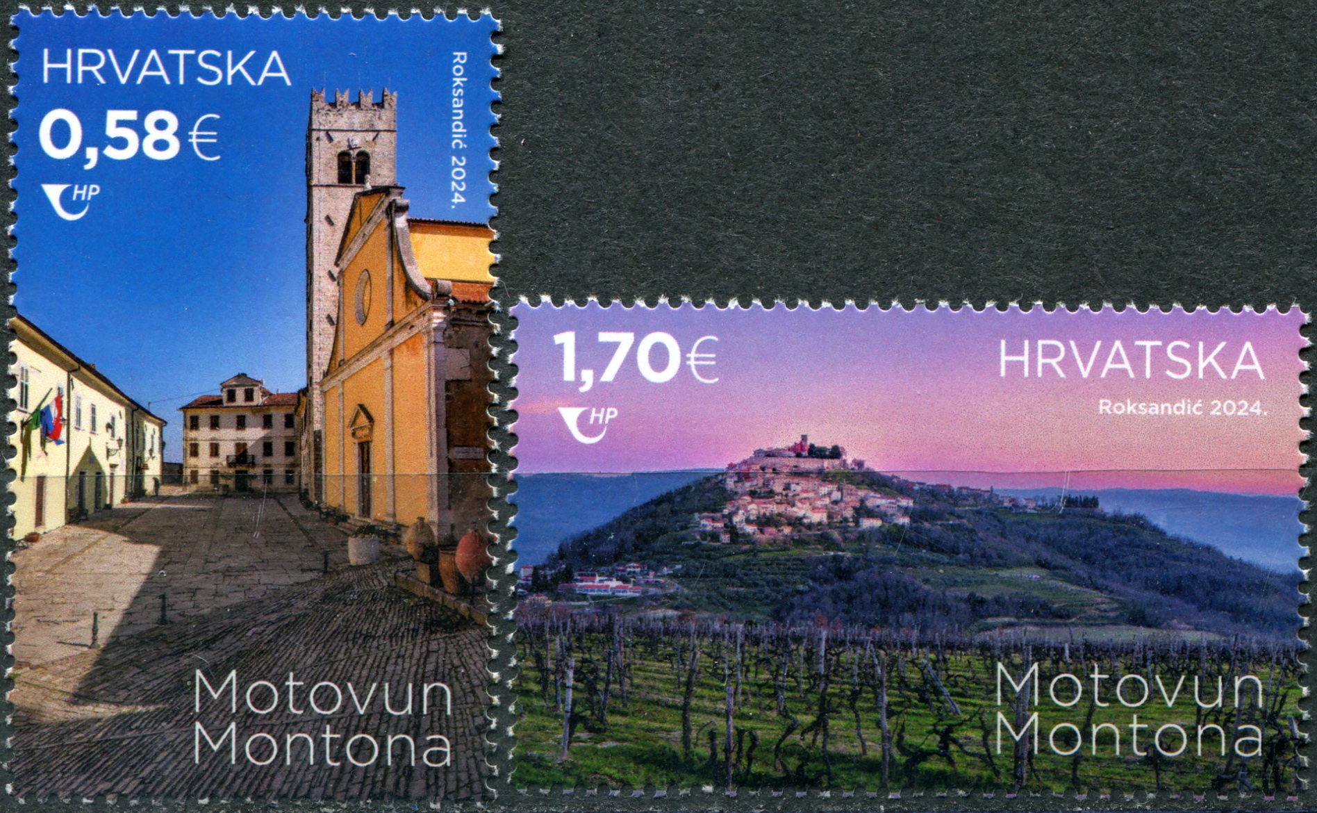Хорватия 2024. Туризм в Хорватии: Мотовун/Монтона. MNH OG Набор из 2 марок