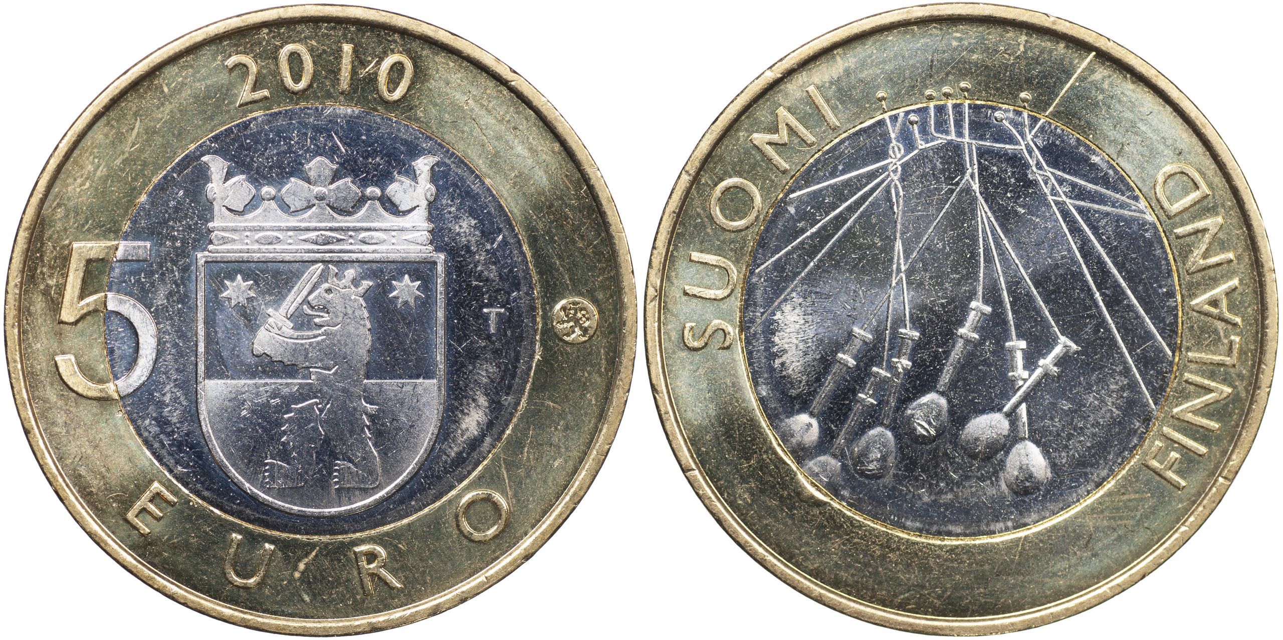 Финляндия Монета 5 евро. 2010 (Unc. Биметалл) Провинция Сатакунта