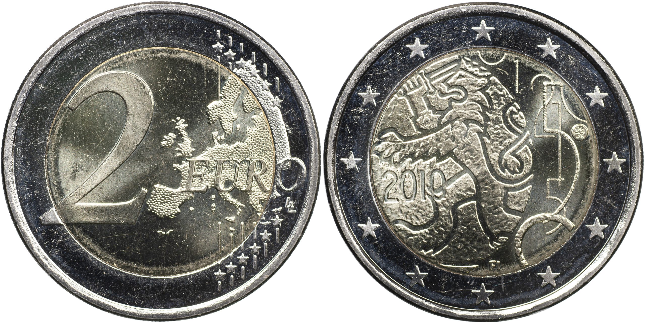 Финляндия Монета 2 евро. 2010 (Unc. Биметалл) 150-летие введения в обращение Финской Марки