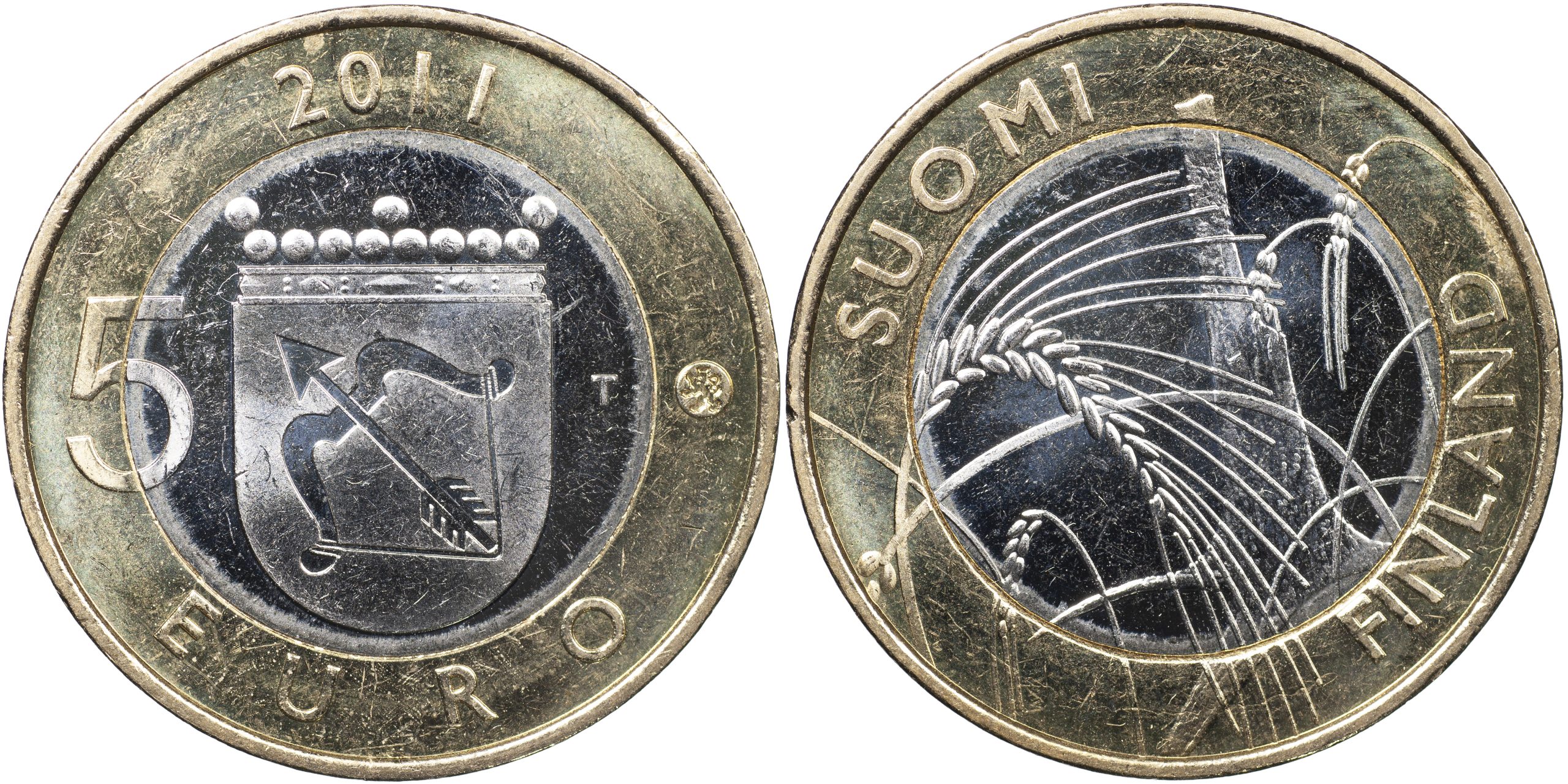 Финляндия Монета 5 евро. 2011 (Unc. Биметалл) Провинция Северное Саво