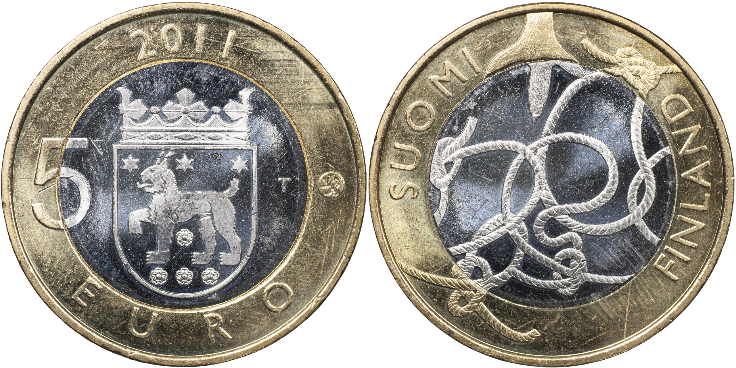 Финляндия Монета 5 евро. 2011 (Unc. Биметалл) Провинция Канта-Хяме