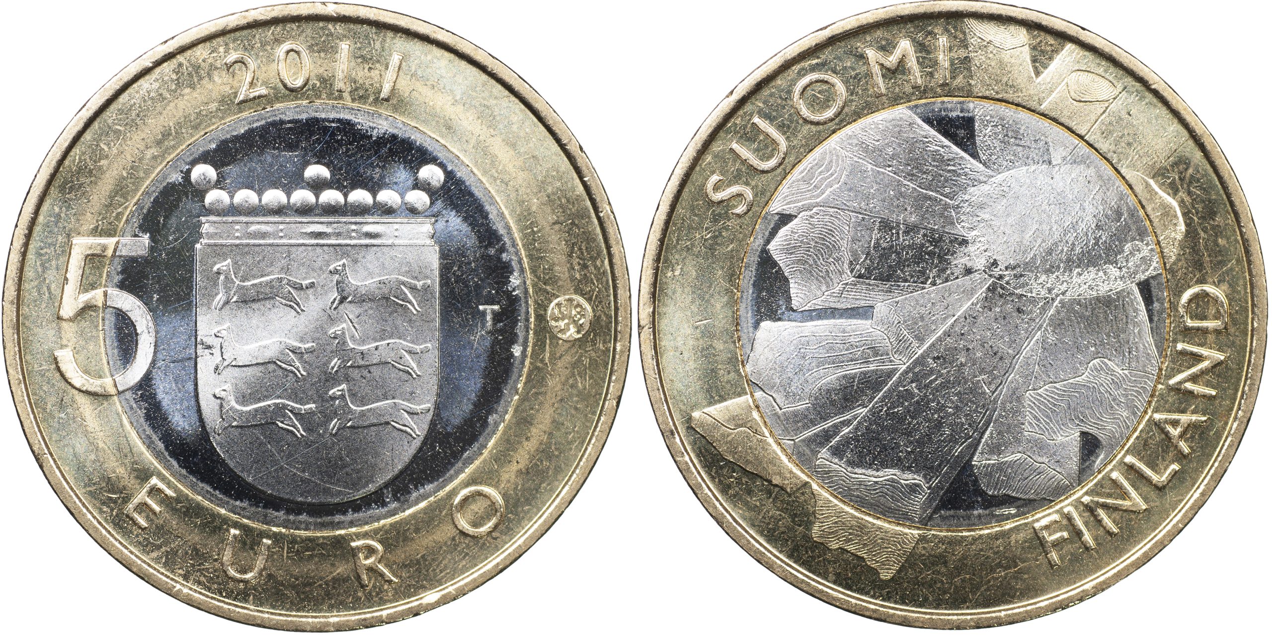 Финляндия Монета 5 евро. 2011 (Unc. Биметалл) Провинция Похьойс-Похьянмаа