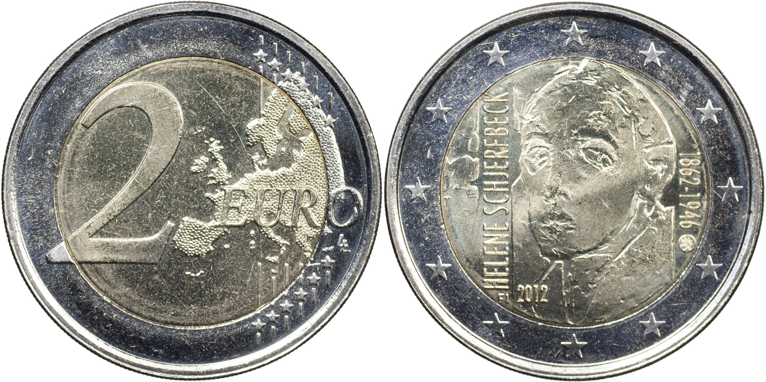 Финляндия Монета 2 евро. 2012 (Unc. Биметалл) 150 лет со дня рождения художницы Хелены Шерфбек