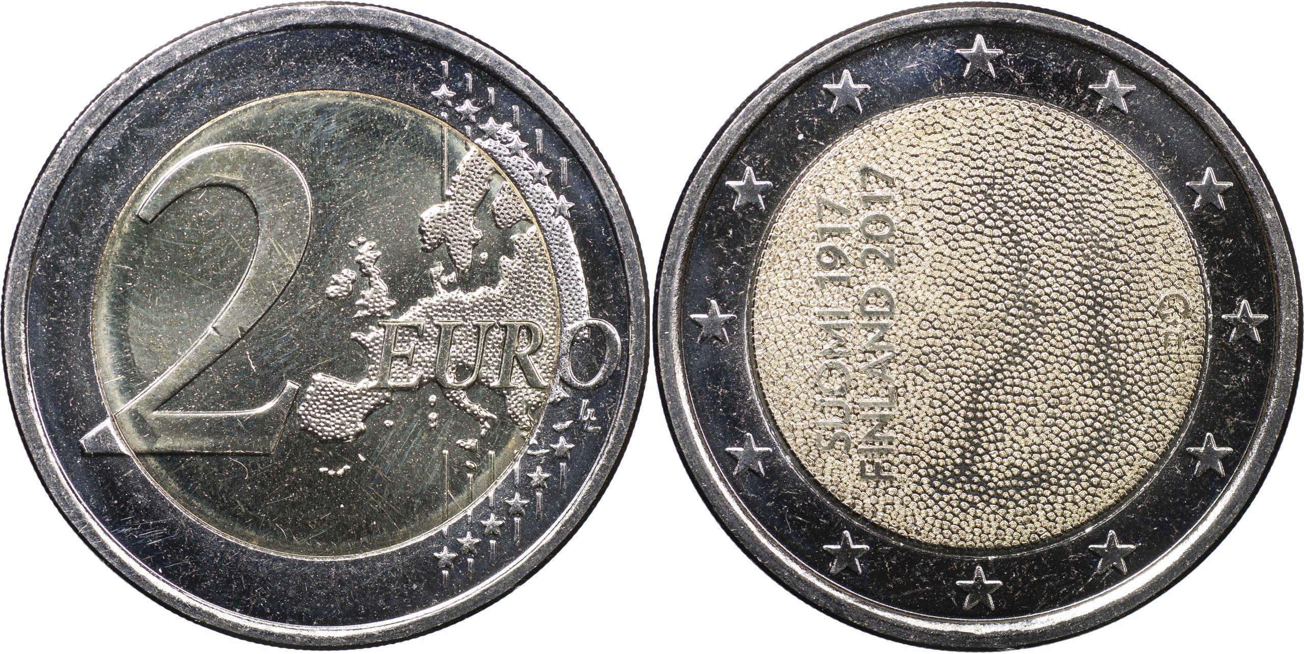 Финляндия Монета 2 евро. 2017 (Unc. Биметалл) 100-летие независимости Финляндии